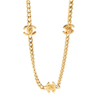 Chanel Vintage Turnlock CC Chain Necklace, 10 Stations