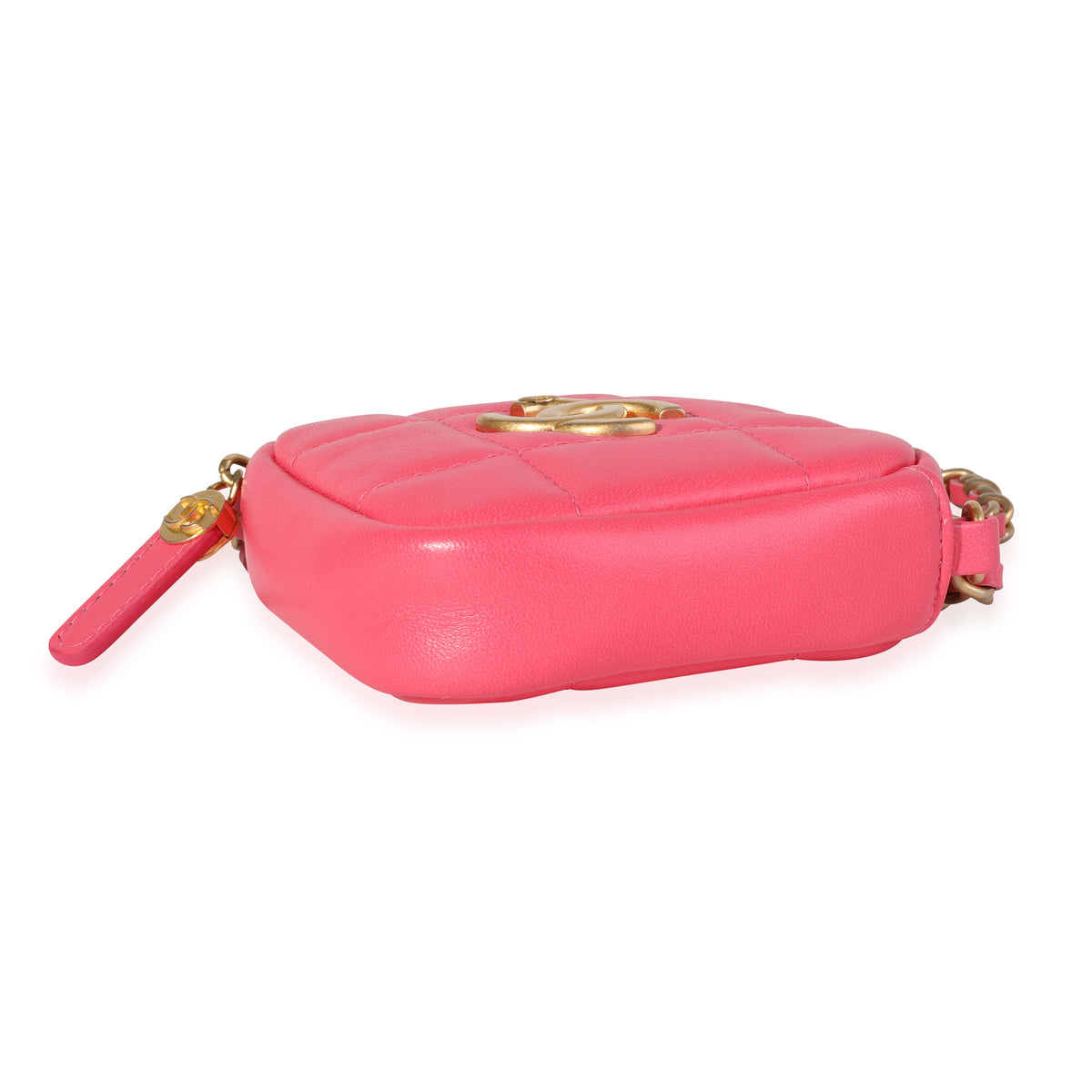 Chanel Hot Pink Quilted Lambskin Diamond Crossbody Bag