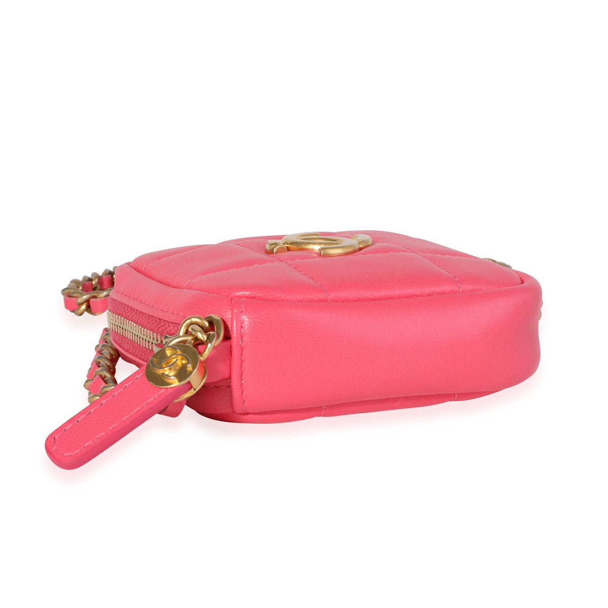 Chanel Hot Pink Quilted Lambskin Diamond Crossbody Bag