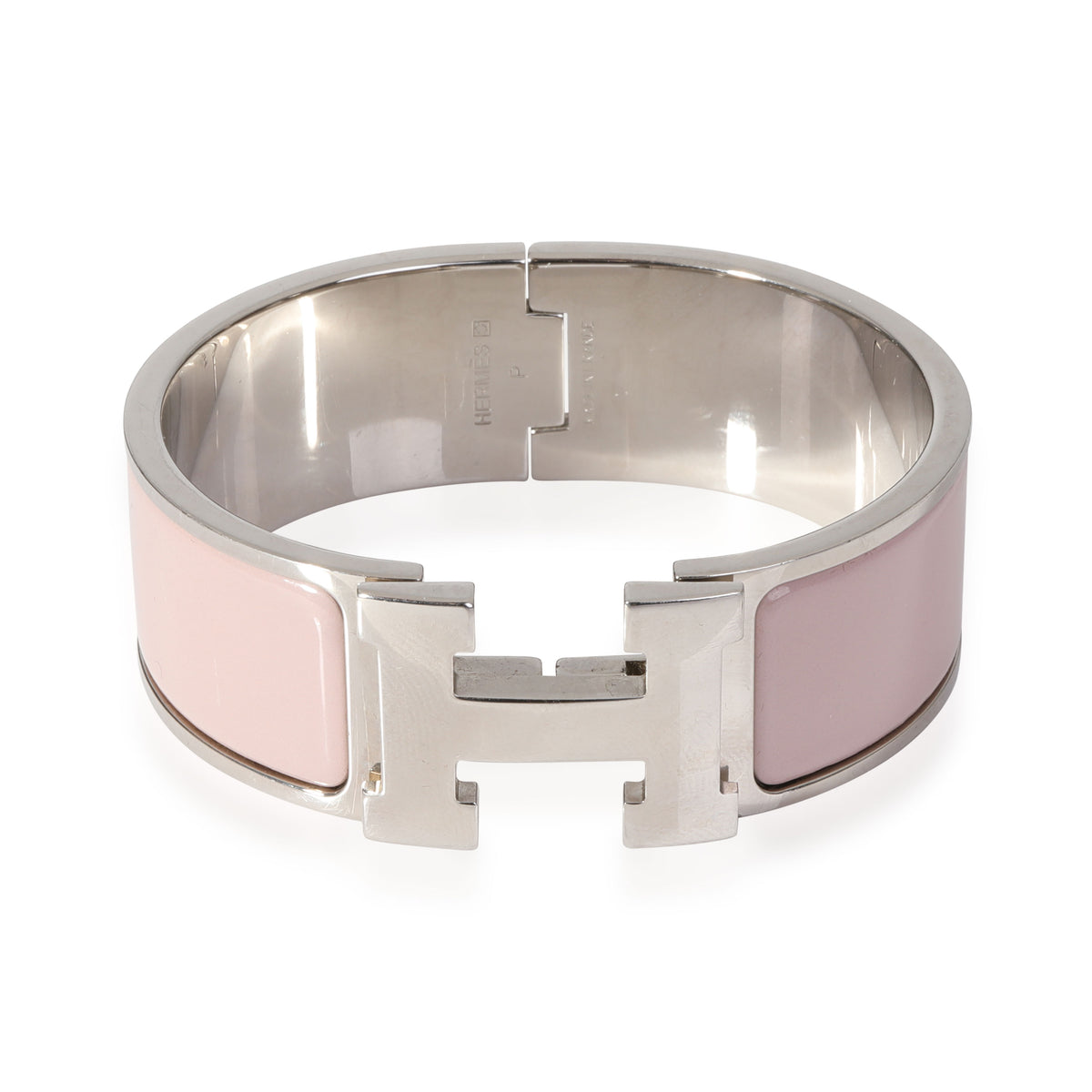 Hermes Clic H Bracelet Pink Palladium