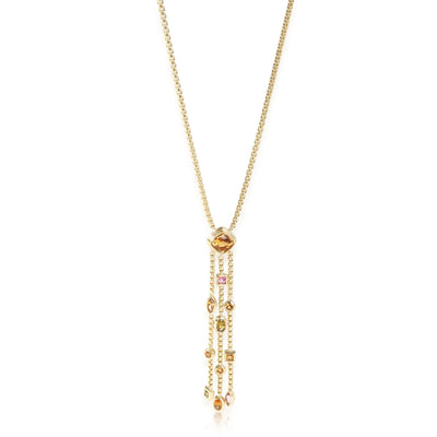 David Yurman Confetti Mix Necklace with Three Chain Drop  in 18k Yellow Gold