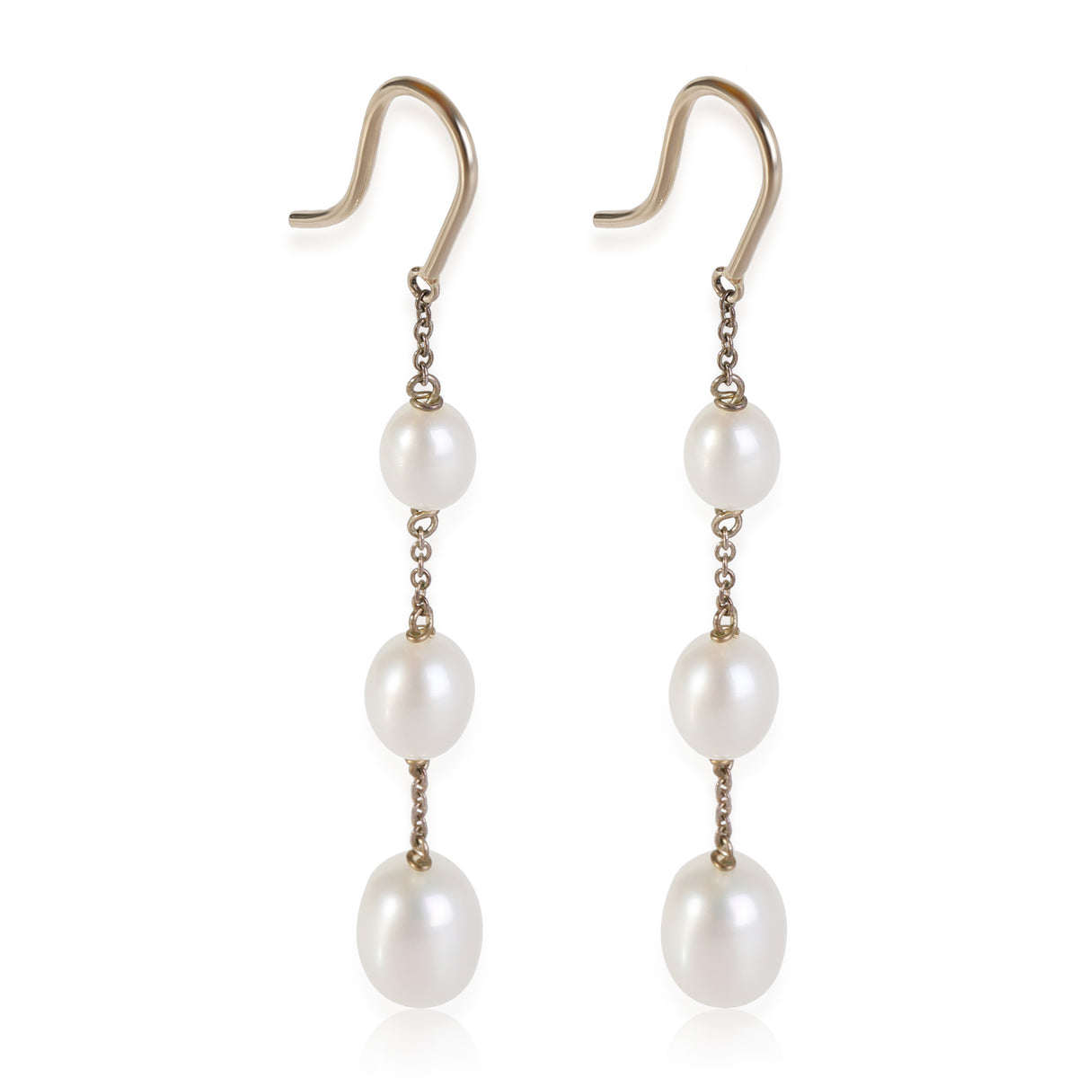 Tiffany & Co. Elsa Peretti Pearls By The Yard Earring in 925 Sterling Silver