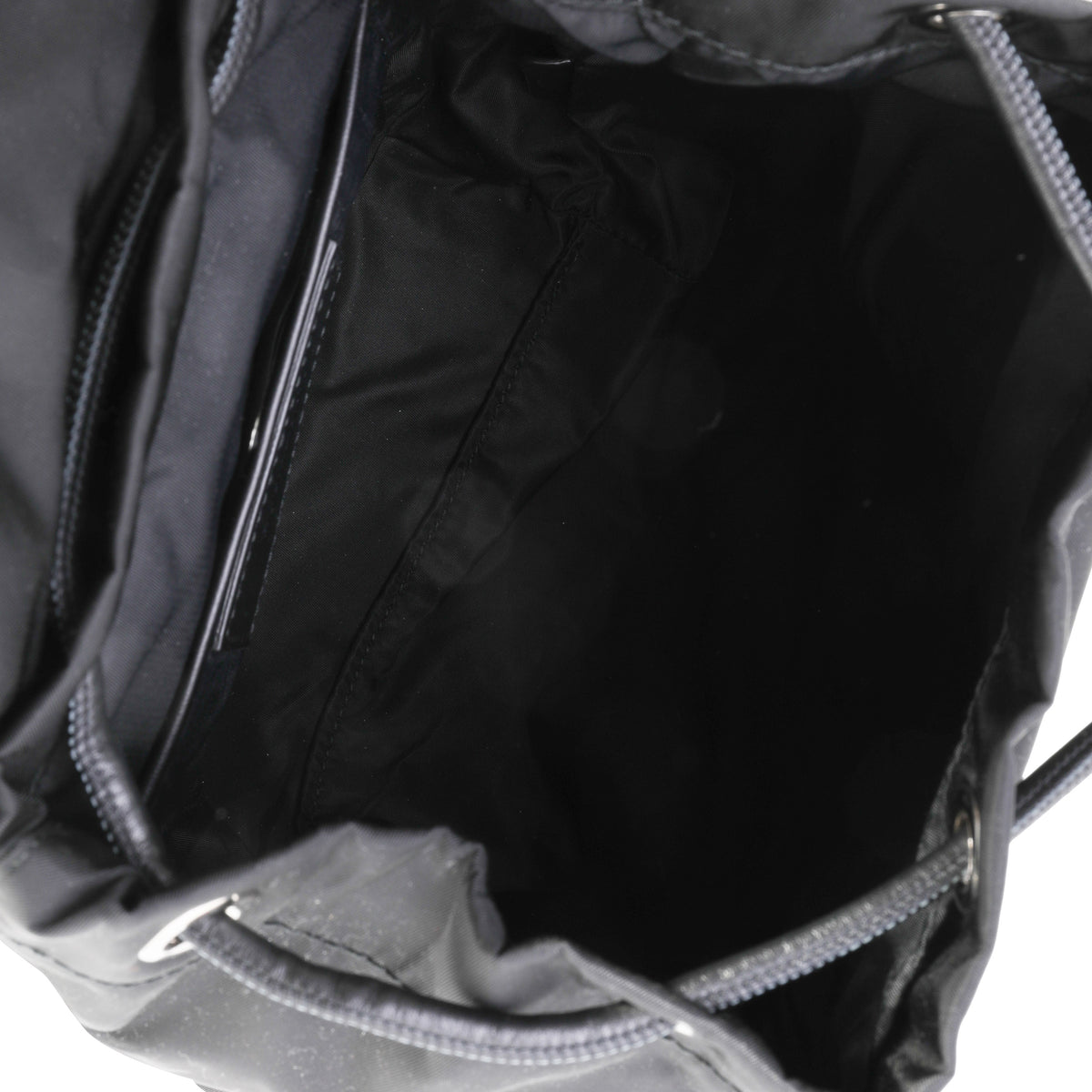 Burberry Black Nylon Logo Print Backpack