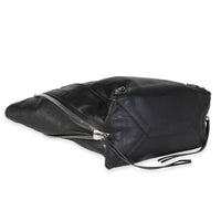 Black Leather Papier Zip-Around Tote