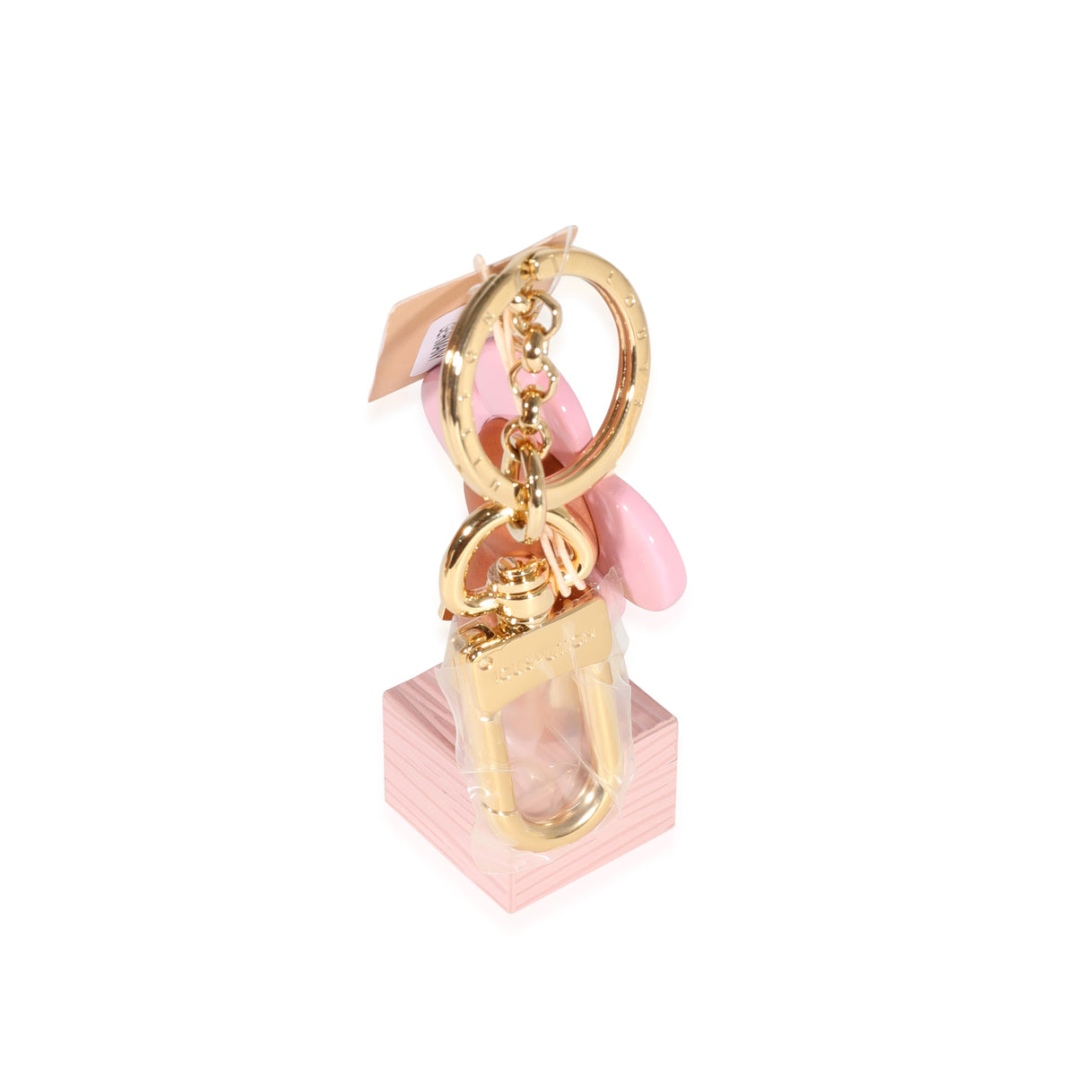 Louis Vuitton Pink Resin and Pear Wood Vivienne Key Holder and Bag