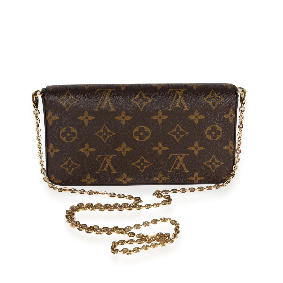 Louis Vuitton Vivienne Pochette Felicie Hollywood Bag with Chain Brown