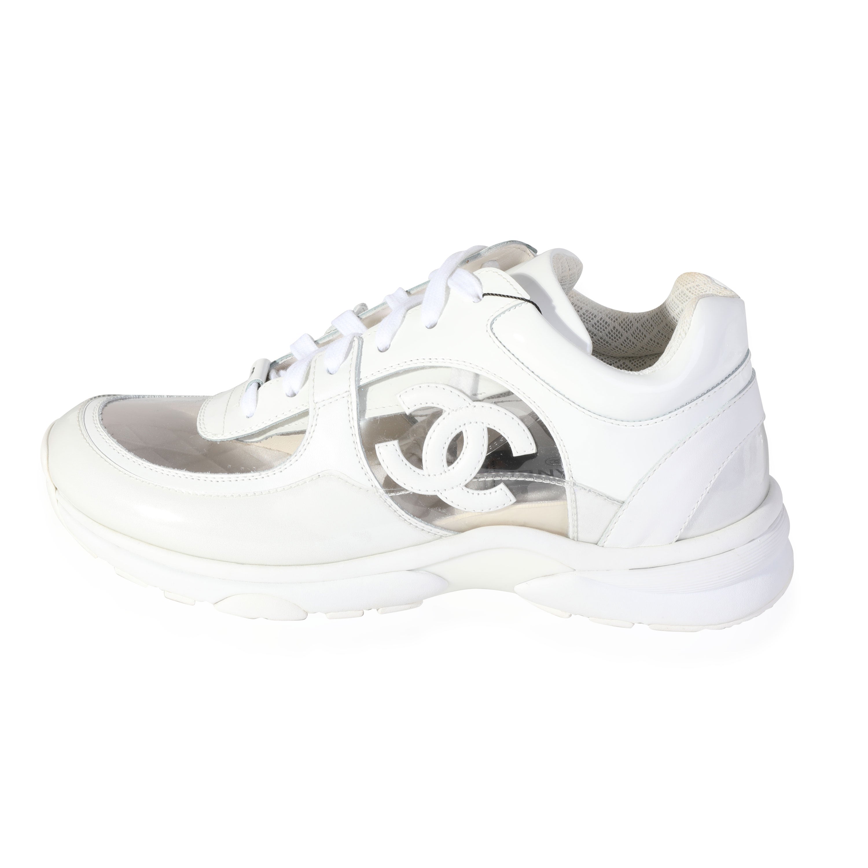 Chanel Transparent White PVC Trainers Sneakers Size 38 at 1stDibs  chanel  pvc sneakers, chanel clear sneakers, chanel transparent sneakers