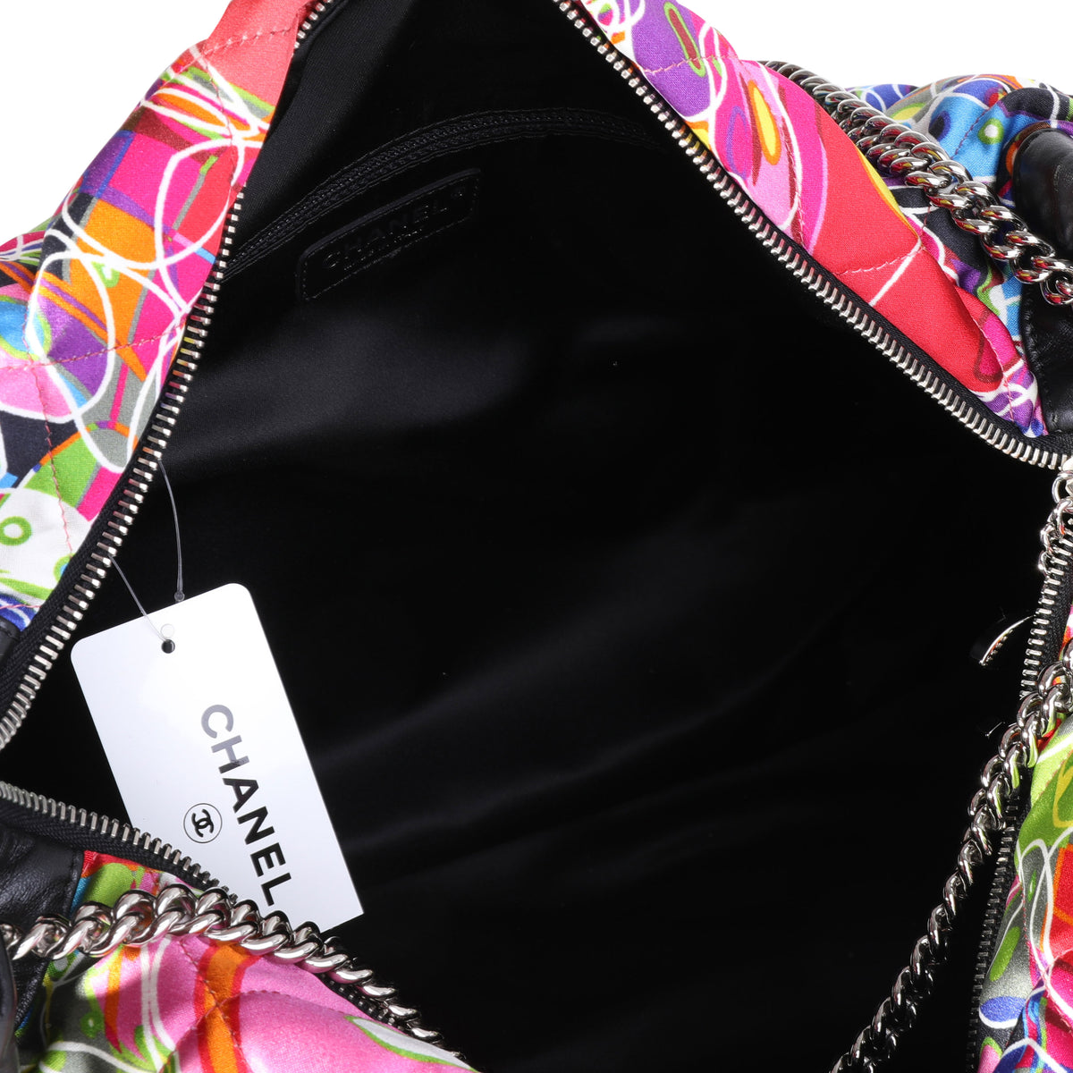 Chanel Multicolor Satin Large Kaleidoscope Tote