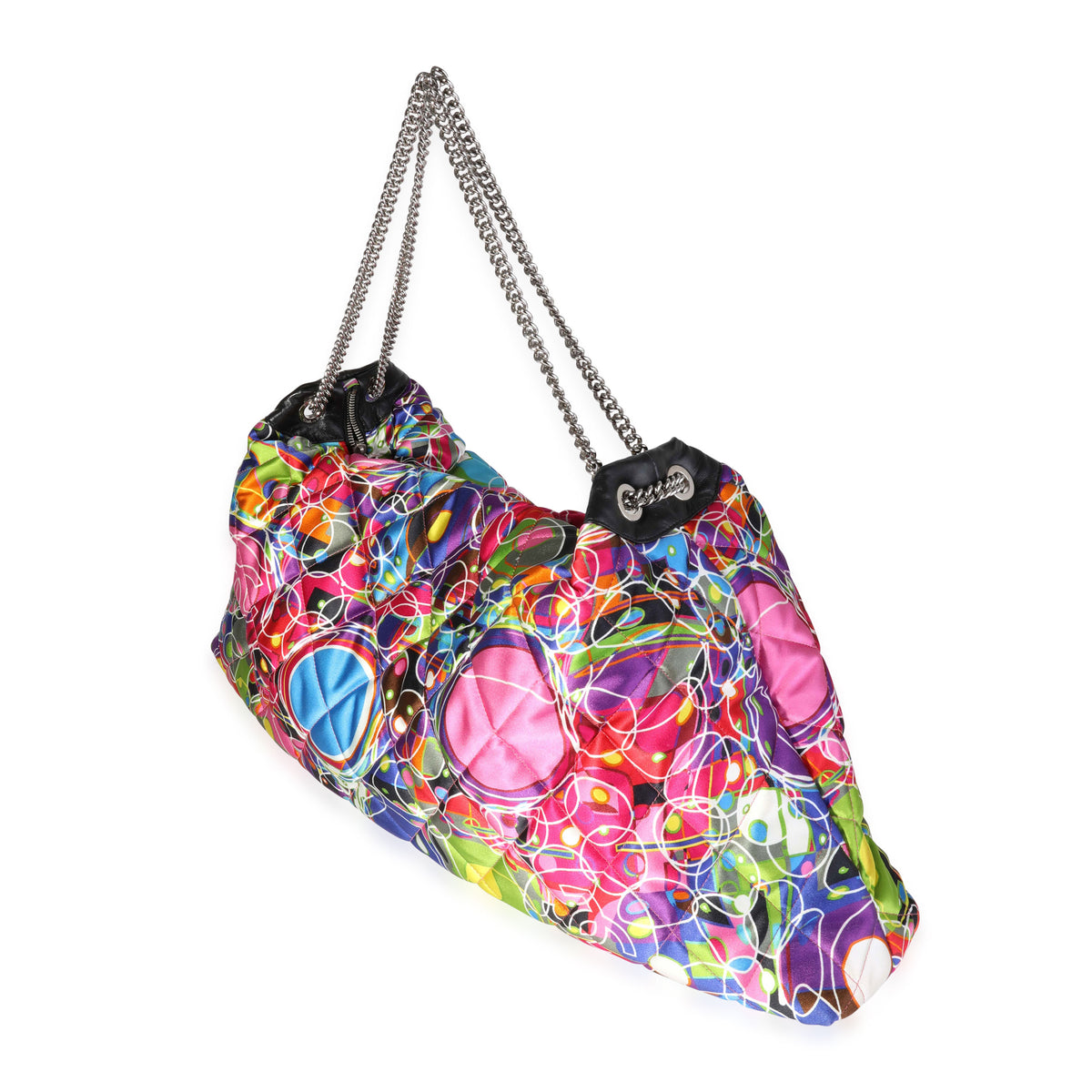 Chanel Multicolor Satin Large Kaleidoscope Tote