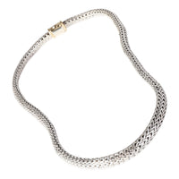 John Hardy Classic Wheat Chain Necklace in 18k Yellow Gold/Sterling Silver