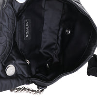 Chanel Black Tweed & Nylon Astronaut Essentials Flap Bag