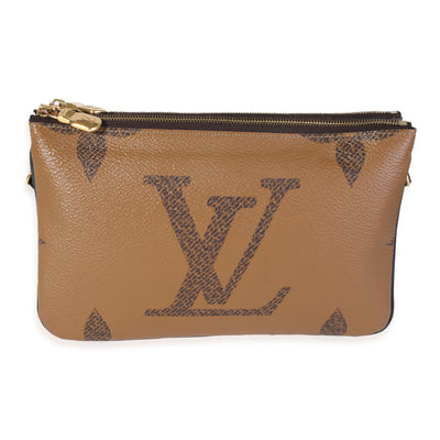 Louis Vuitton Monogram & Monogram Giant Reverse Canvas Double Zip Pochette