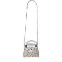 Louis Vuitton Silver Metallic Broderies Capucines Mini