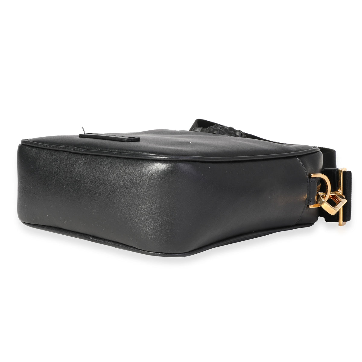 Versace Black Leather La Medusa Mini Crossbody