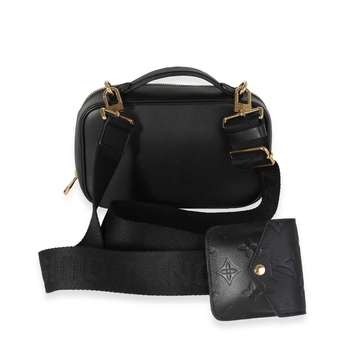 Louis Vuitton Unisex Utility Crossbody Bag Black Calfskin Leather