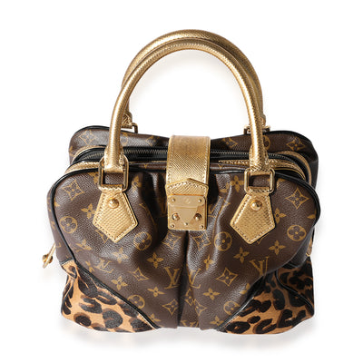 Louis Vuitton Limited Edition Monogram Canvas, Karung, & Leopard Pony Hair Adele