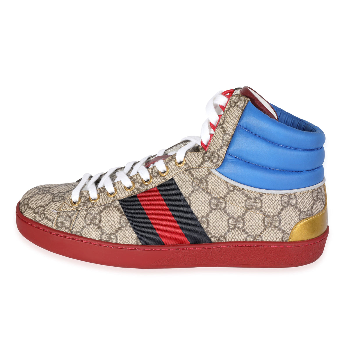 Gucci -  Gucci Ace GG High Top Blue Beige (6 UK)