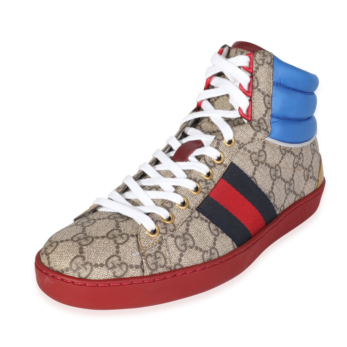 Gucci -  Gucci Ace GG High Top Blue Beige (6 UK)