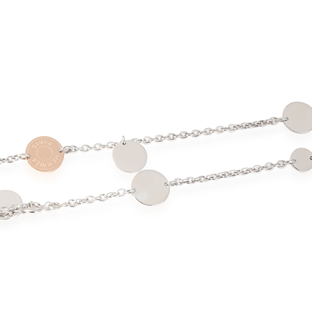 Hermès Confettis Necklace in 18k Pink Gold/Sterling Silver