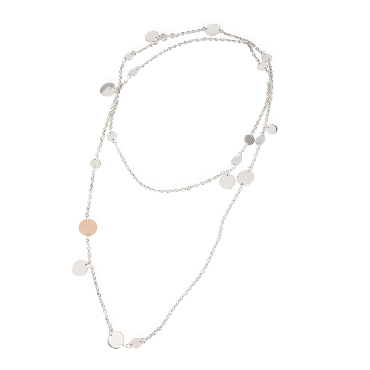 Hermès Confettis Necklace in 18k Pink Gold/Sterling Silver