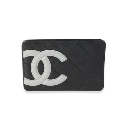 Chanel Black Quilted Lambskin Ligne Cambon Card Holder