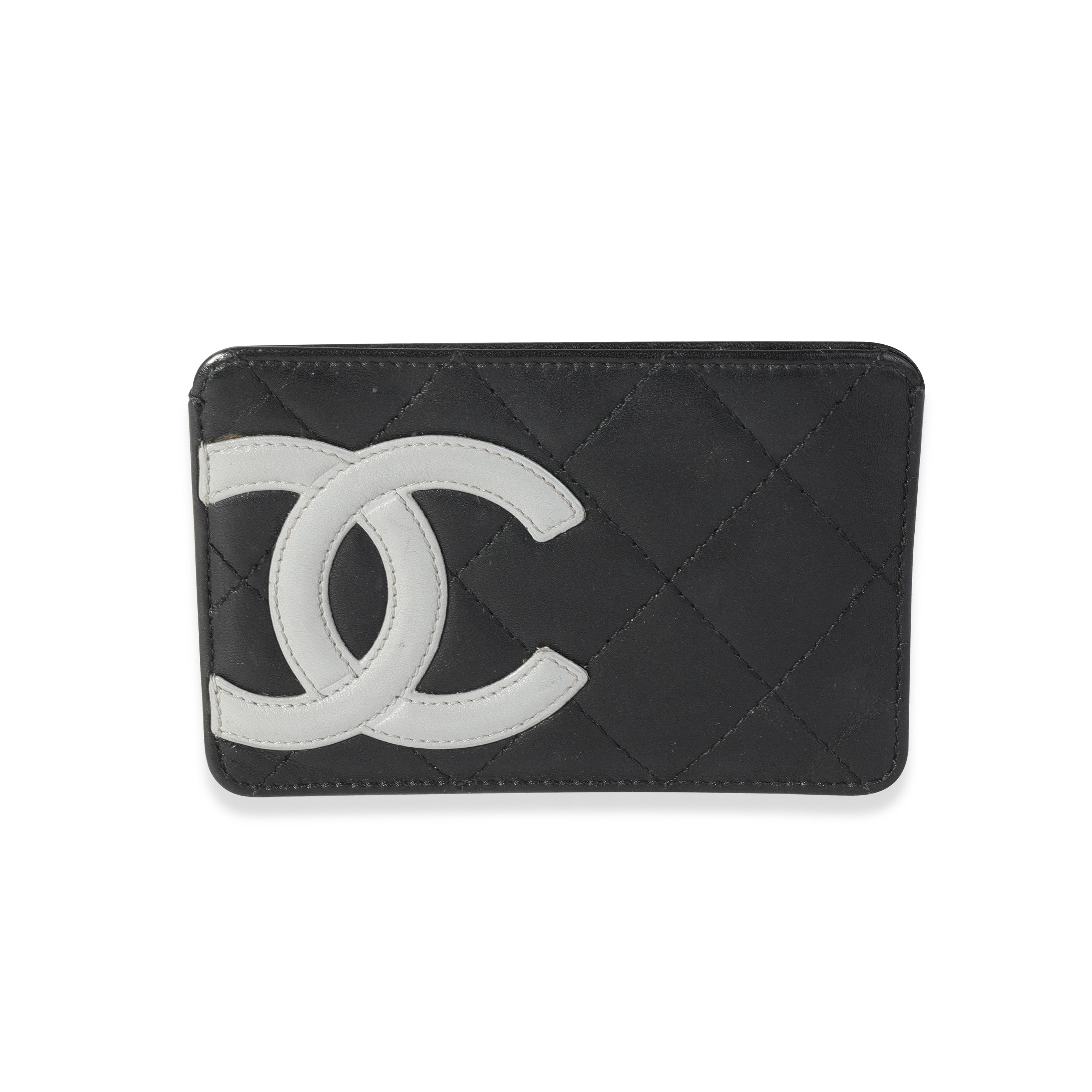 Chanel Black Quilted Lambskin Ligne Cambon Card Holder, myGemma, NZ