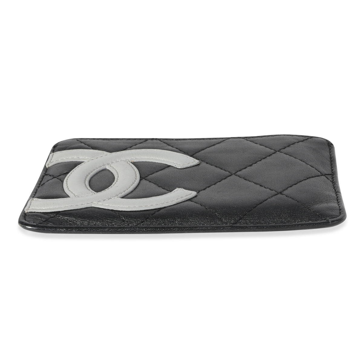 Chanel Black Quilted Lambskin Ligne Cambon Card Holder
