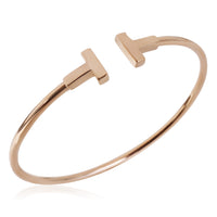 Tiffany & Co.T Wire Bracelet in 18K Rose Gold Size Medium