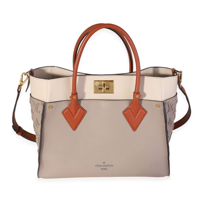 Louis Vuitton Galet Calfskin & Tufted Monogram On My Side MM Tote