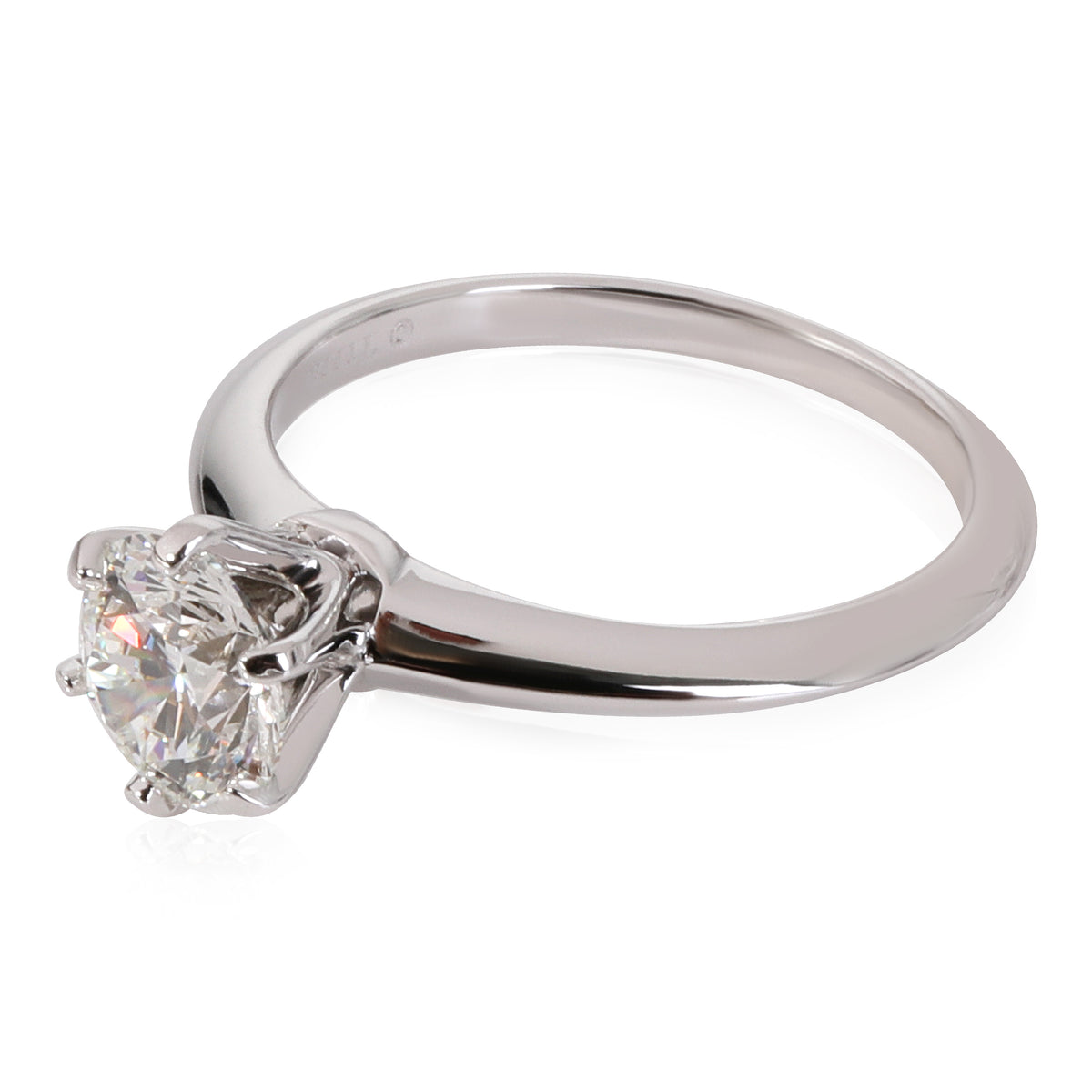 Tiffany & Co. Diamond Engagement Ring in Platinum G VVS1 1.1 CTW