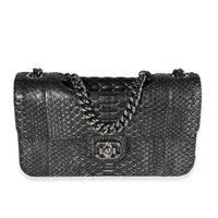 Chanel Black Python Pondicherry Flap Bag