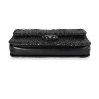 Chanel Black Python Pondicherry Flap Bag