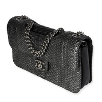 Chanel Black Python Pondicherry Flap Bag