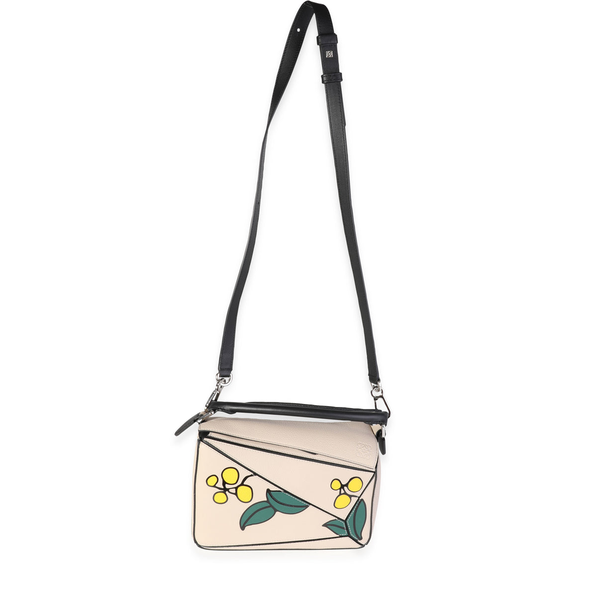 Loewe Gray Grained Calfskin Herbarium Small Puzzle Bag