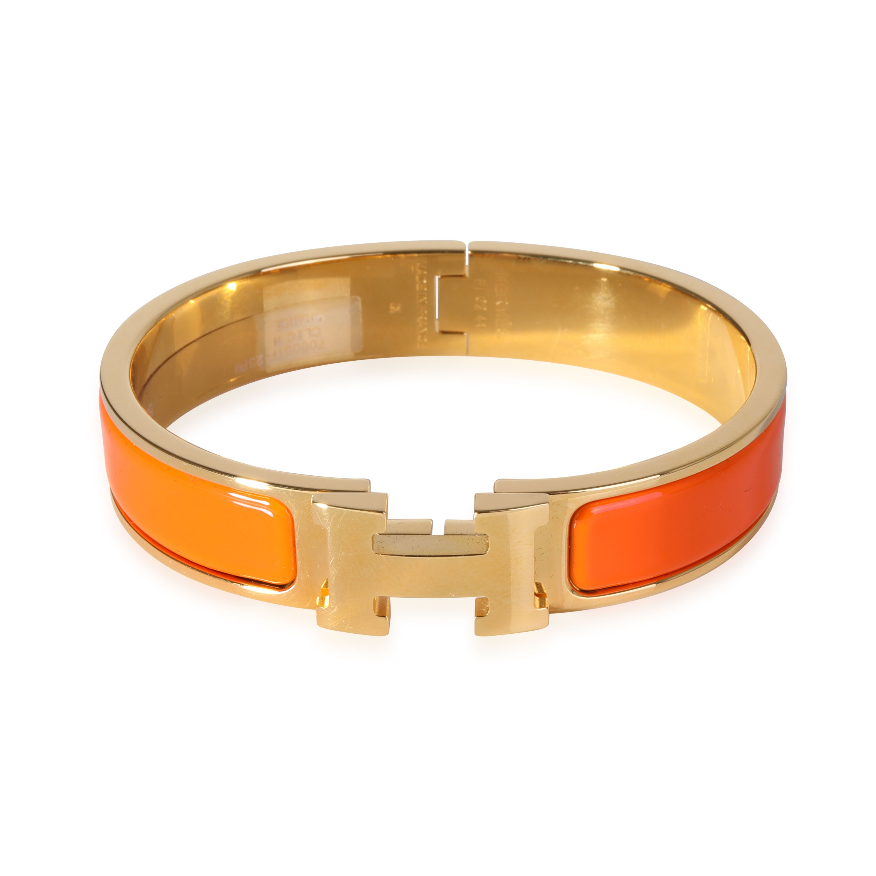 Hermès Clic H bracelet Red Golden ref.87932 - Joli Closet
