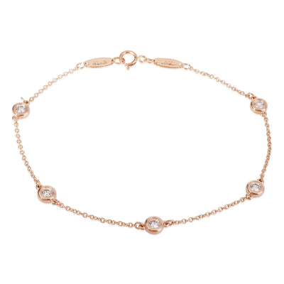 Tiffany & Co. Elsa Peretti Diamond Bracelet in 18k Rose Gold 0.4 CTW