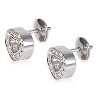 Chopard Happy Heart Diamond Earring in 18k White Gold 0.58 CTW