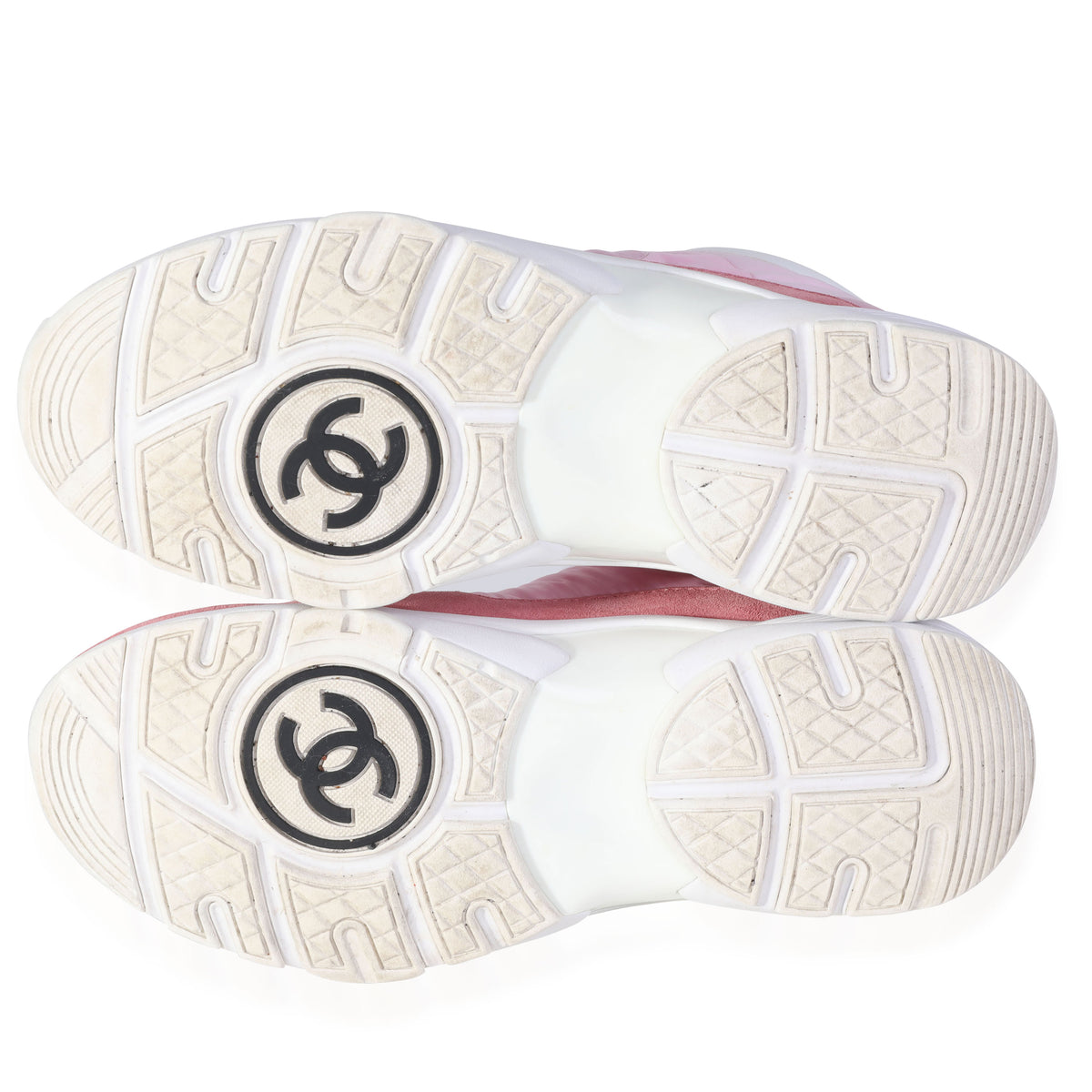 Chanel Knit & Suede Calfskin Light Pink / White / Black Low Top