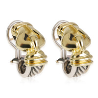 David Yurman Buckle Earrings in 14k Yellow Gold/Sterling Silver