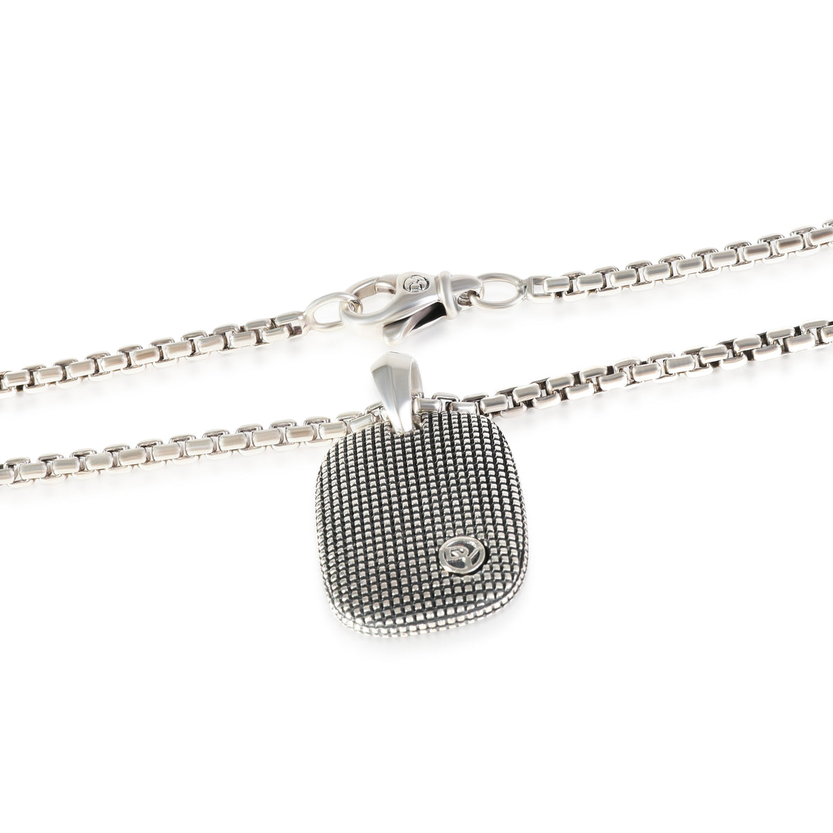 David Yurman Dog Tag Pendant in Sterling Silver