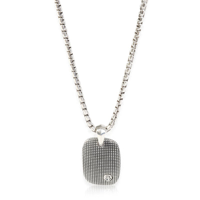 David Yurman Dog Tag Pendant in Sterling Silver