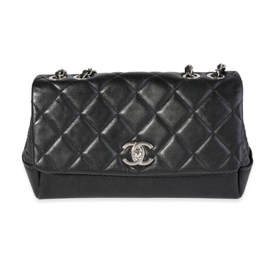 Chanel Black Quilted Lambskin & Caviar CC Shoulder Bag