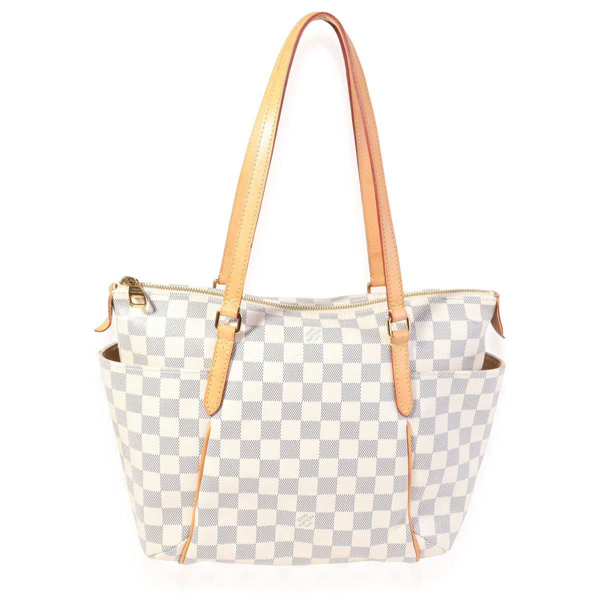 Louis Vuitton Damier Azur Canvas Leather Totally Pm Tote Bag in