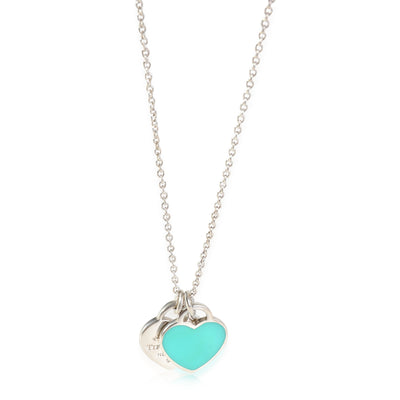 Tiffany & Co. Return To Tiffany Blue Double Heart Pendant in 925 Sterling Silver