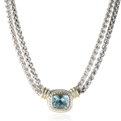 David Yurman Albion Topaz Double Strand Necklace in 14k Yellow Gold/SS