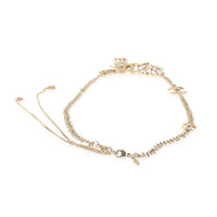 Chanel Gold Tone CC Necklace with Round & Baguette Strass