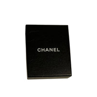 Chanel Silver Tone CC Brooch with Purple Resin