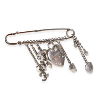 Chanel Silver Tone Safety Pin Brooch