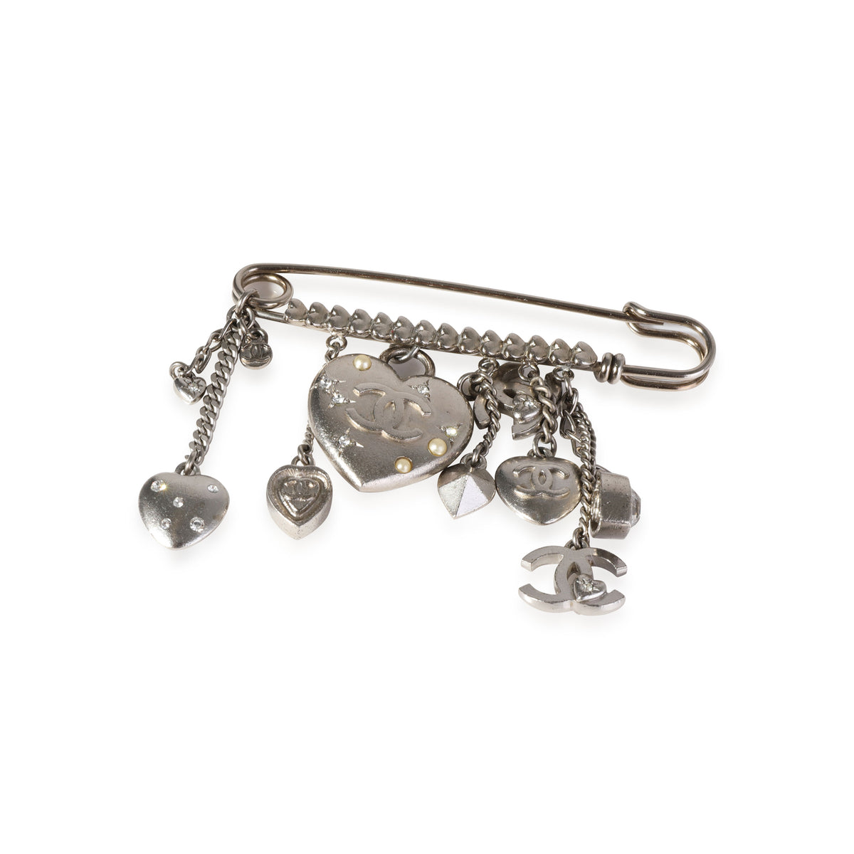 chanel safety pin brooch