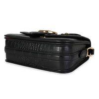 Black Matte Alligator Pont 9 Bag